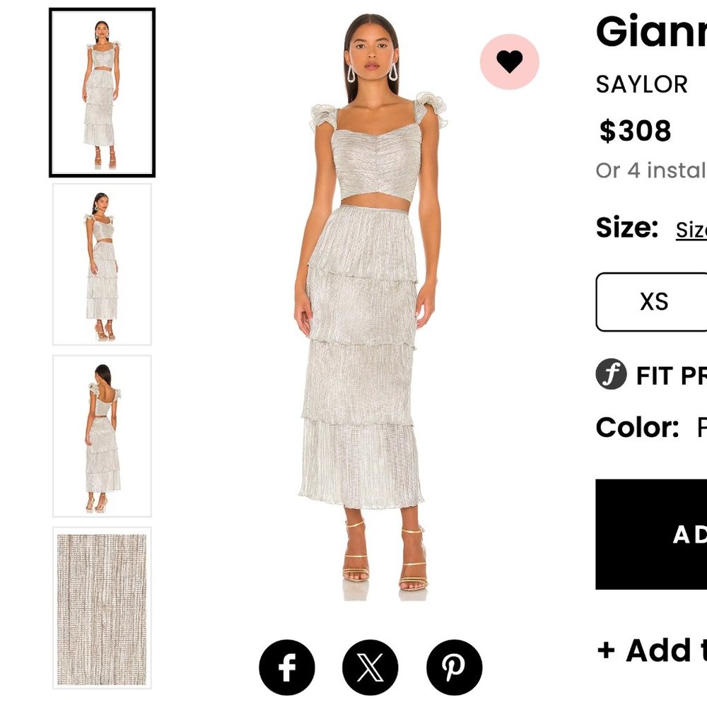 Saylor Gianna Set Size Small and Medium Gold/Platinum